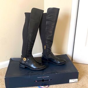 Tommy Hilfiger Gold Adorned Riding Boots